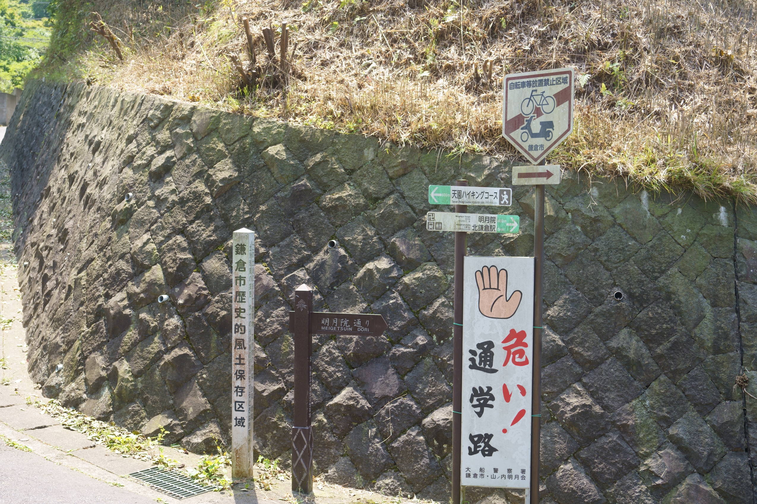 Climb up from Myogetsuin and follow the sign straight ahead.